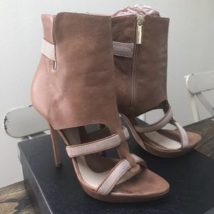 Herve Leger Dily Bandage Bootie (Toffee) Size 38 (Worn Once) with box